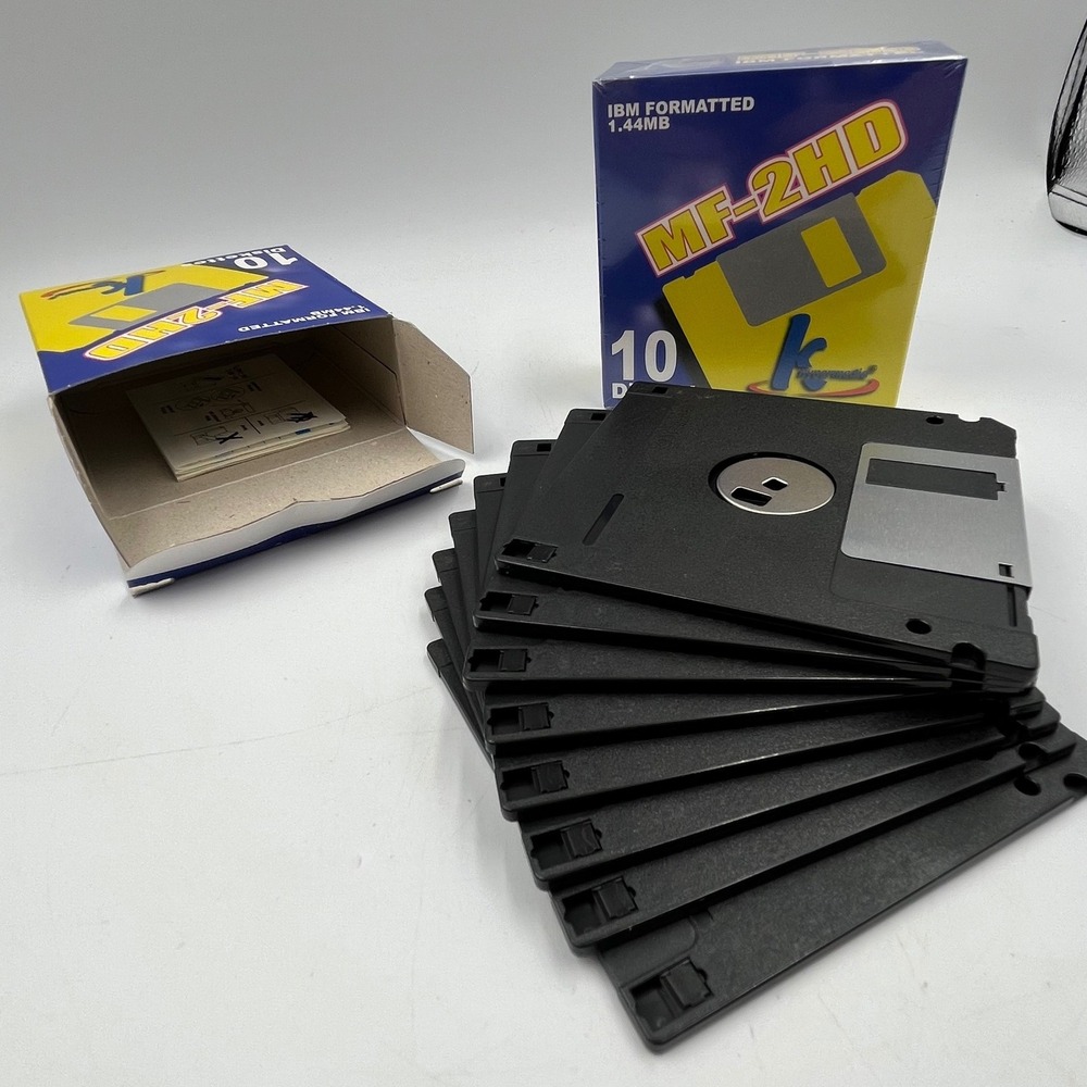 KHypermedia Floppy Diskettes Black 3.75in 1.44MB MF-2HD 18ct